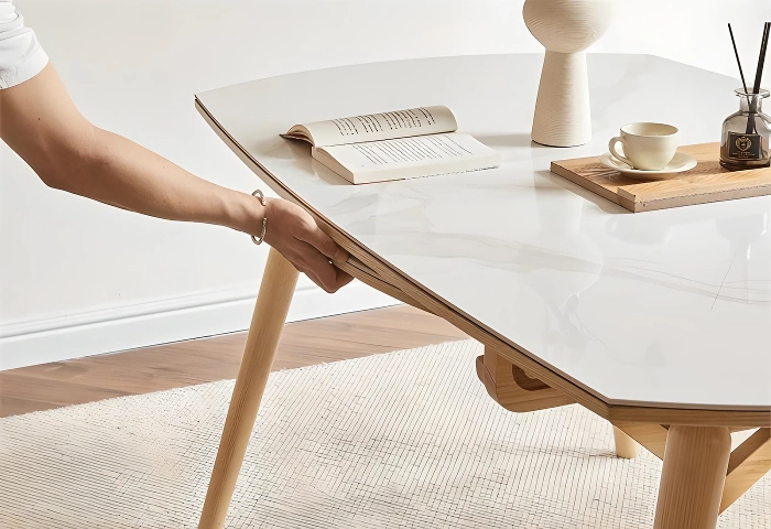 Expandable Nordic Dining Table for 6: Transform Your Dining Space